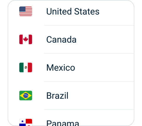 CitySkyline connect step 2, choose VPN server location